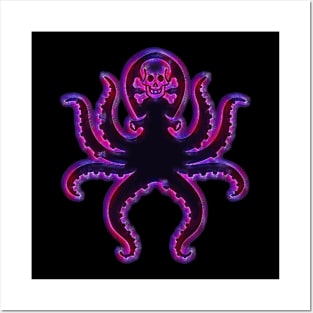 Purple Electric Octopus of Death Posters and Art